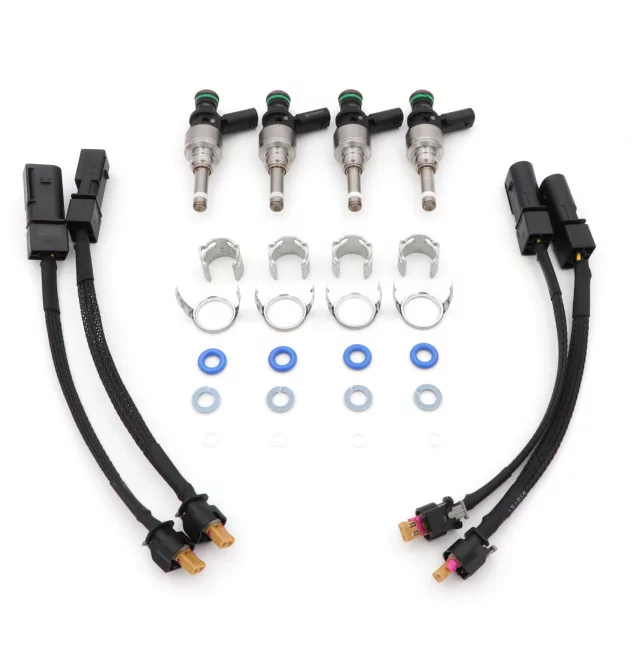 2.0L TFSI EA113 Upgrade fuel injectors Matched - up to 630 hp including plug & play adapter cable