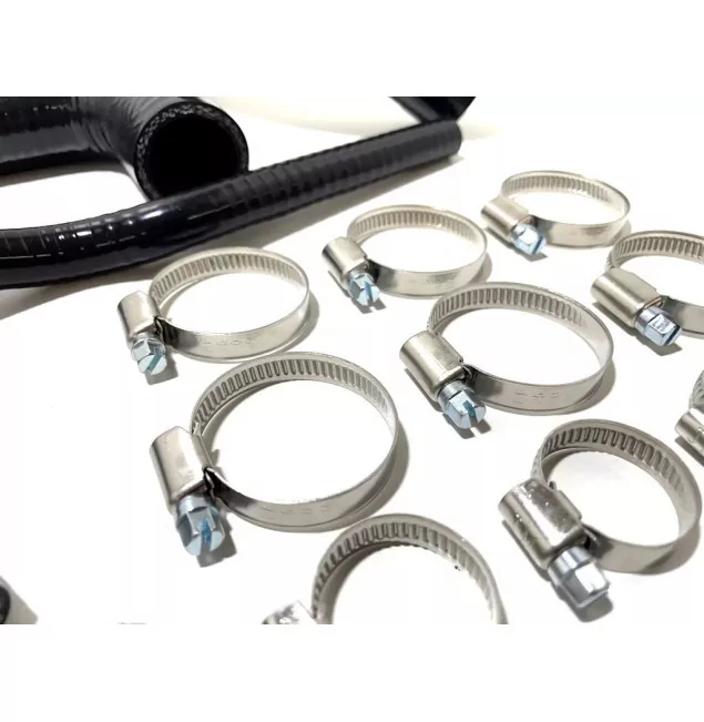 1.8T Kühlwasser Silikonschlauchkit Schwarz – 12-teilig mit V2A Schlauchschellen für Audi S3, TT, Seat Leon (BAM, AMK, APY, BFV,