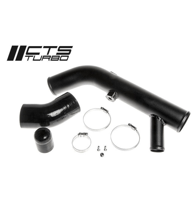 CTS Turbo Tubo de alimentación con manguera de silicona - 2.0 TFSI EA113 para VW Golf 5 GTI, Golf 6 R y Audi A3