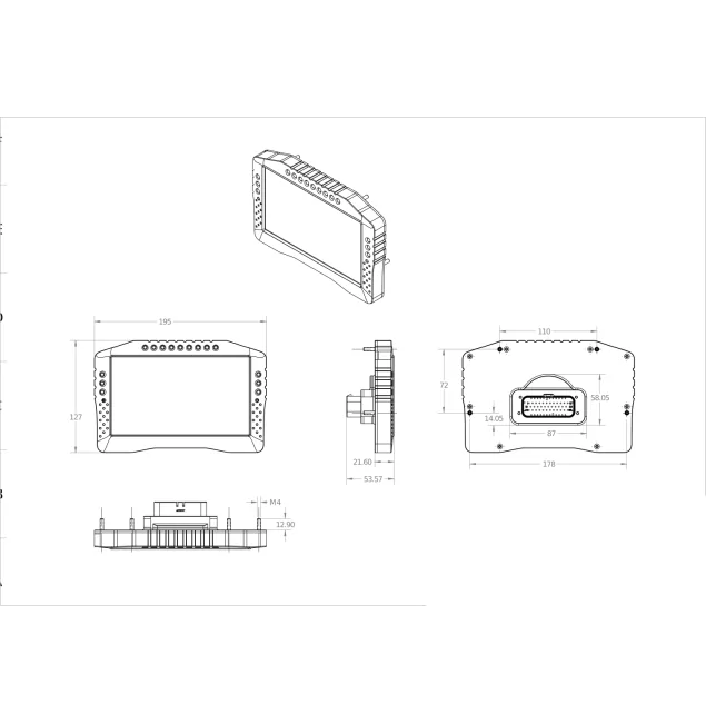 Ecumaster ADU 7 - Autosport | High-resolution Racing Dash Display